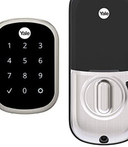 lot 1160 image: Yale Assure Lock SL - Key-Free Touchscreen Door Lock in Satin ,Model UNKNOWN