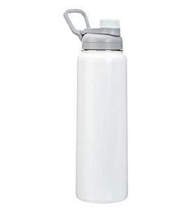 lot 1169 image: Amazon Basics Stainless Steel Insulated Water Bottle with Spout Lid �� 30-Ounce, White