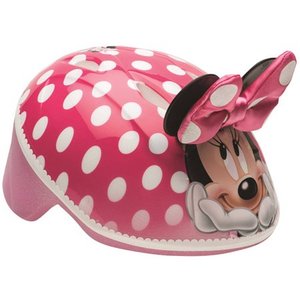 lot 1185 image: Bell Disney Minnie Mouse 3D Bike Helmet, Pink Polka Dots, Toddler 3 (48-52cm)