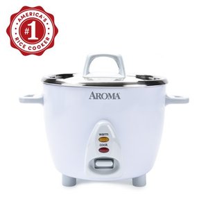 lot 1216 image: Aroma Arc-753SG Simply Stainless 6 Cup Cooked Rice Cooker