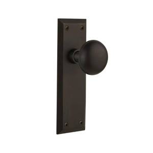 lot 1265 image: Nostalgic Warehouse Nyknyk_Prv_234_Nk New York Solid Brass Privacy Door Knob Set