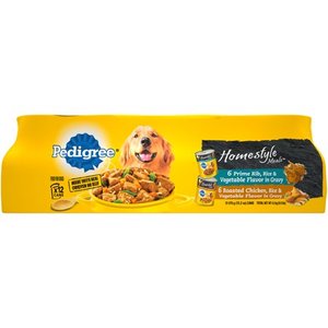 lot 1305 image: PEDIGREE Homestyle Meals Adult Canned Wet Dog Food Variety Pack, 13.2 oz. Cans