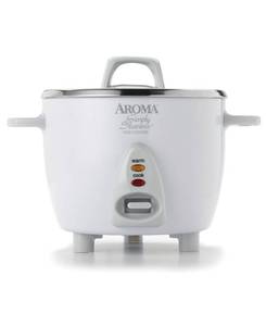 lot 1308 image: Aroma Arc-753SG Simply Stainless 6 Cup Cooked Rice Cooker
