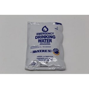 lot 1319 image: Box of 5Ive Star Gear 4846000 Emergency Purified Drinking Water Individual 4.2oz Packet