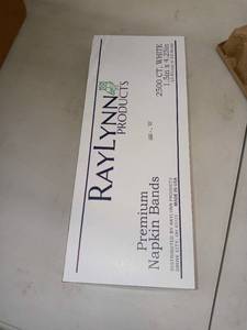 lot 1322 image: Raylynn Products, White Premium Napkin Bands, Self-adhesive
