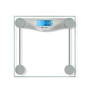 lot 1353 image: Etekcity Digital Body Weight Bathroom Scale with Body Tape Measure, 8mm Tempered Glass TURNS ON