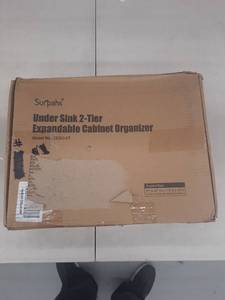 lot 1361 image: Surpahs Under Sink 2 Tier Expandable Cabinet Organizer