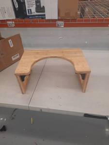 lot 1377 image: Amazer Bath 7 Inch Bamboo 7 Inch Bamboo Squatting Toilet Stool