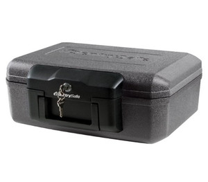 lot 1390 image: SentrySafe 1200 Fire-Resistant Box with Key Lock 0.18 Cu. ft. ,Part # 1200