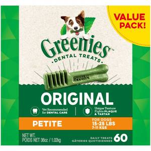 lot 1409 image: GREENIES Original Petite Natural Dental Dog Treats