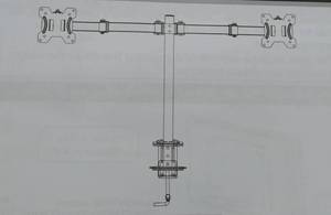 lot 1484 image: Huanuo Monitor Desk Mount USED