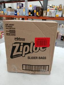 lot 1539 image: Ziploc Slider Storage Bags With Power Shield Technology Gallon Bag