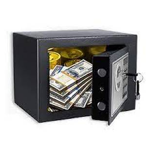 lot 38231 image: aolier digital safe box black with key