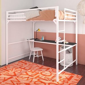 lot 4954 image: DHP Miles Metal Loft Bed