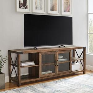 lot 4969 image: Walker Edison Furniture Farmhouse Metal X TV Stand