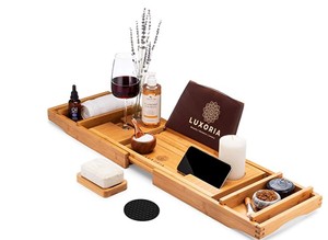 lot 5006 image: Luxoria Expandable Bathtub Caddy Tray