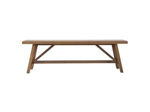 lot 9711 image: 4.75 Solid Brown Rectangular Home Furniture and Collections Hambleden A-Frame Dining Bench