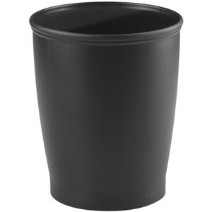 lot 9741 image: InterDesign Kent Wastebasket Trash Can, Black 10H