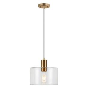 lot 9774 image: Henri Hand-Blown MetalGlass Pendant (Optional Finishes)- Retail$79.67