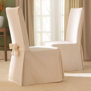 lot 9791 image: Sure Fit Cotton Duck Dining Chair Slipcover