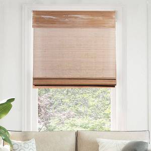 lot 9812 image: Chicology Cordless Bamboo Light-filtering Roman Shades