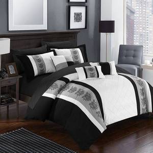 lot 9883 image: Chic Home Clayton 10-Pc Queen Comforter Set Bedding