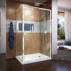 lot 9690 image: Dreamline Flex 44-48 Inch W x 72 Inch H Framed Shower - Retail$689.99