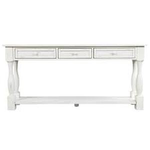lot 9710 image: Merax 64 Extra Long Thick Console Table White