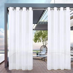 lot 9718 image: Set Of 2 Snowcity Wateproof Grommet Panel 52x108 White