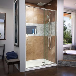 lot 9720 image: DreamLine Flex 44-48 Glass Shower Door - Retail$499.99