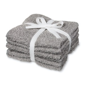lot 9702 image: Room Essentials 12x12in Washcloths, Gray (2 Sets Of 6, 12 Total)