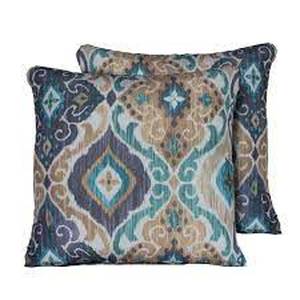 lot 9751 image: Persian Mist Outdoor Throw Pillow Set Of 2 15x15