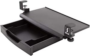 lot 9778 image: Stand Steady Clamp On Keyboard Tray with Drawer&nbsp
