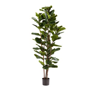 lot 9873 image: Home Pure Garden Artificial Fiddle Leaf Fig Tree-72 Faux Plant&nbsp