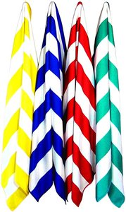 lot 9882 image: Ludere Bright Beach Microfiber Beach Towels 4pc