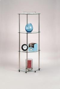 lot 605 image: Convenience Concepts Designs2Go No Tools 4 Tier Corner Shelf, Multiple Colors