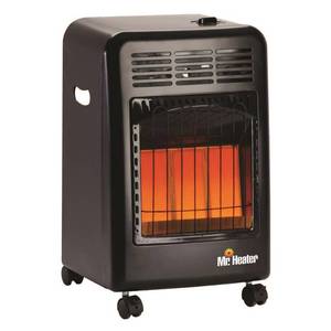 lot 636 image: Mr. Heater 18,000 BTU Cabinet Portable Propane Radiant Heater