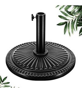 lot 672 image: 22 lb Patio Umbrella Base - 28 inch Round Table Umbrella Base Stand