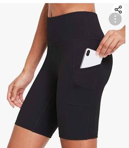 lot 699 image: Baleaf Womens 8 in high waist biker workout short yoga compression running - Medium