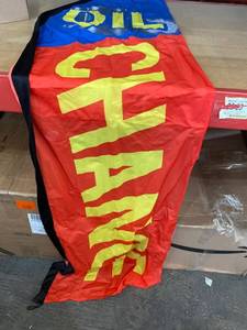 lot 1634 image: Outdoor Oil Change Flag Sign