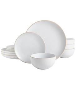 lot 1707 image: Gibson Home Rockaway 12-Piece Dinnerware Set