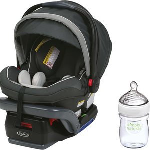 lot 1715 image: Graco SnugRide SnugLock 35 Elite Infant Car Seat, Oakley with Nuk Simply Natural 5oz Bottle, 1-Pack