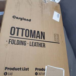 lot 1758 image: CODYLAND OTTOMAN FOLDING LEATHER