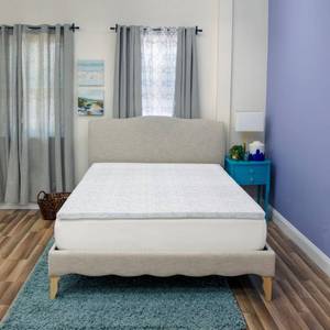 lot 1789 image: SensorPEDIC Icool 1.5 Gel-Infused Memory Foam Mattress Topper, Queen