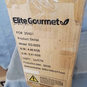 lot 1815 image: ELITE GOURMET SKILLET MODEL EG-6203