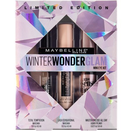 lot 60218 image: Maybelline Winter Wonderglam Mini Mascaras and Eyeliner Kit, 3 Count