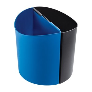 lot 1835 image: Safco Desk-Side Recycling Receptacle, Black, Blue