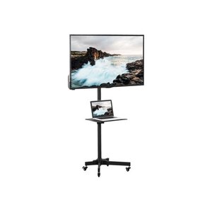lot 1839 image: VIVO STAND-TV04M - Cart for flat panel  AV equipment - steel - black - screen size 23-55