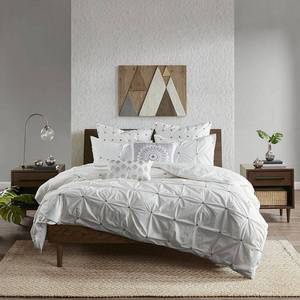 lot 1841 image: InkIvy Masie Embroidered Ruched King Comforter Mini Set Bedding