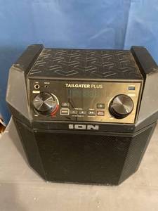 lot 1855 image: ION Audio Block Rocker Plus 100W Portable Speaker Bluetooth Mic AMFM Radio USB